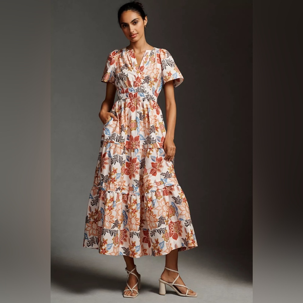 Anthropologie somerset botanical dress EUC